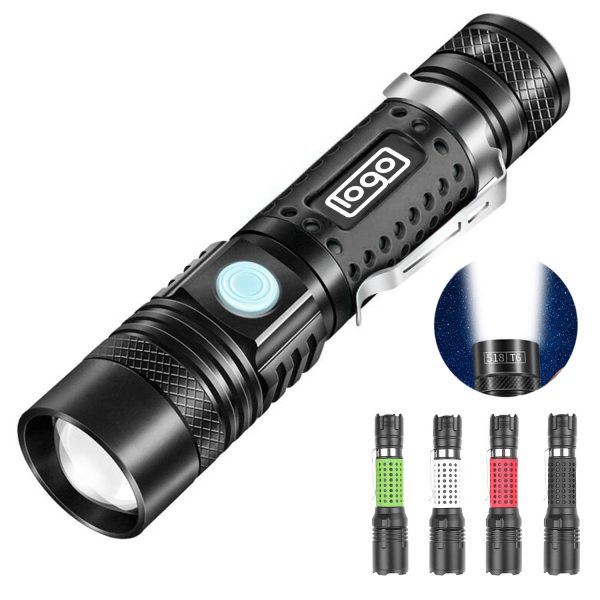 Multi-Function Zoom LED Flashlight – Compact & Rechargeable