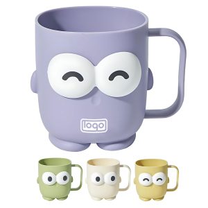 16oz Cute Big-eyed Household Mouthwash Cup with Handle