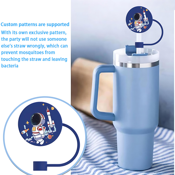 Cute Silicone Straw Topper Cap – Dustproof & Reusable Cover