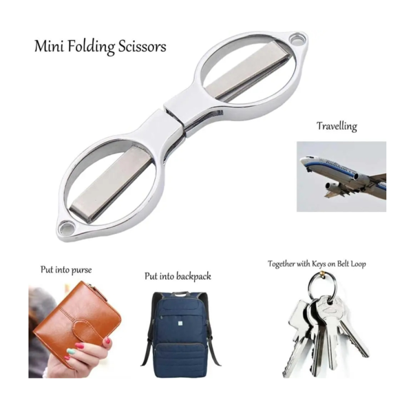 Mini Folding Scissors – Portable Multi-Tool w/ Metal Handle