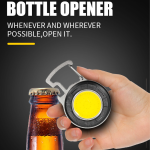 COB Rechargeable Keychain Flashlight with Bottle Opener