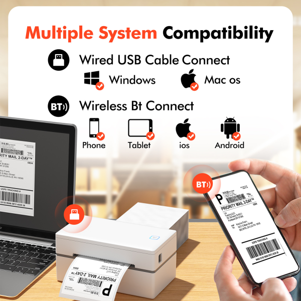 Portable Thermal Bluetooth Label Printer for Small Business