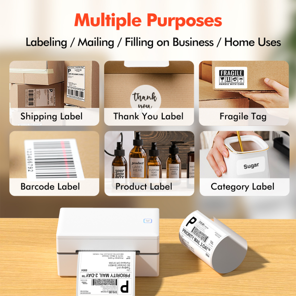 Portable Thermal Bluetooth Label Printer for Small Business