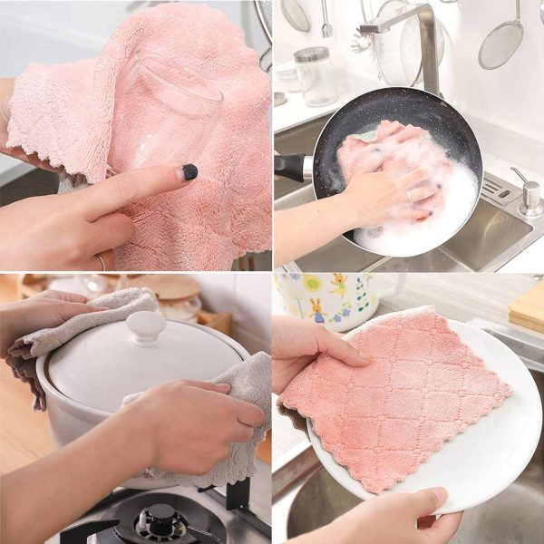 Thick Microfiber Dish Cloth – Absorbent & Scratch-Free