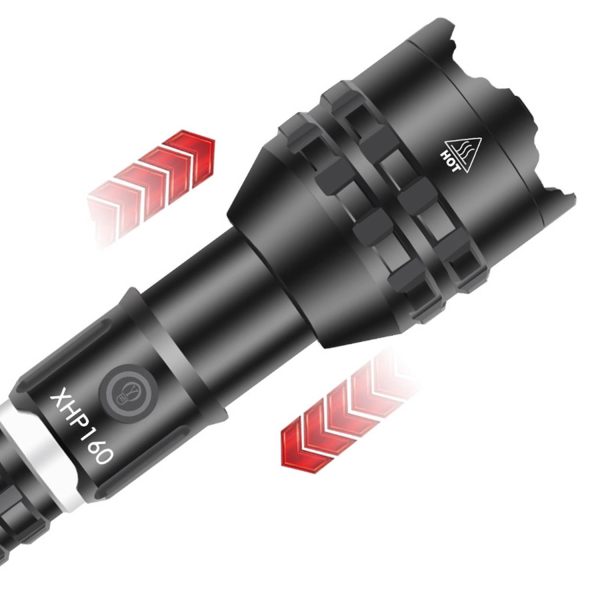 USB-C Rechargeable Flashlight – Zoom Beam & Power Alert
