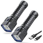 USB Rechargeable Aluminum Flashlight – 3 Modes & Safe
