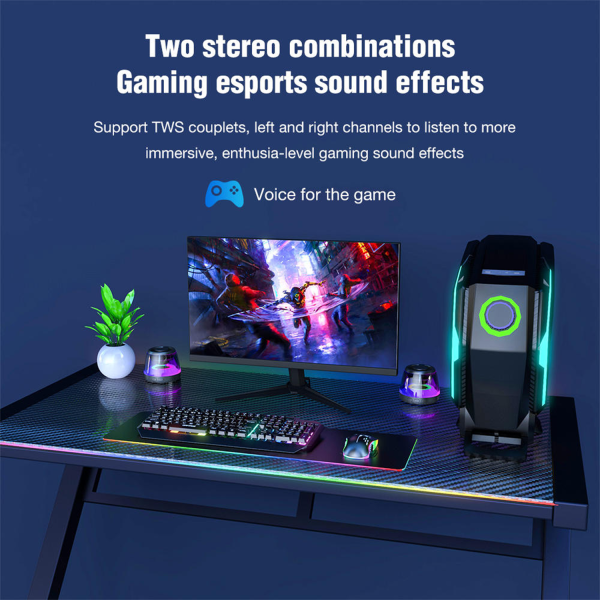 Portable Mini Bluetooth Speaker – Magnetic Base & RGB LED
