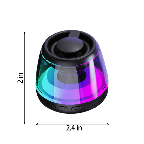 Portable Mini Bluetooth Speaker – Magnetic Base & RGB LED