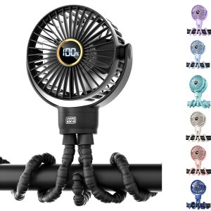 Octopus Mini Fan – Rechargeable with Digital Display