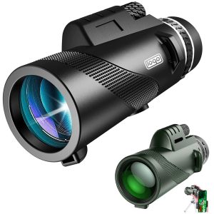 Monocular Telescope w/ Phone Clip & Tripod for Birdwatching