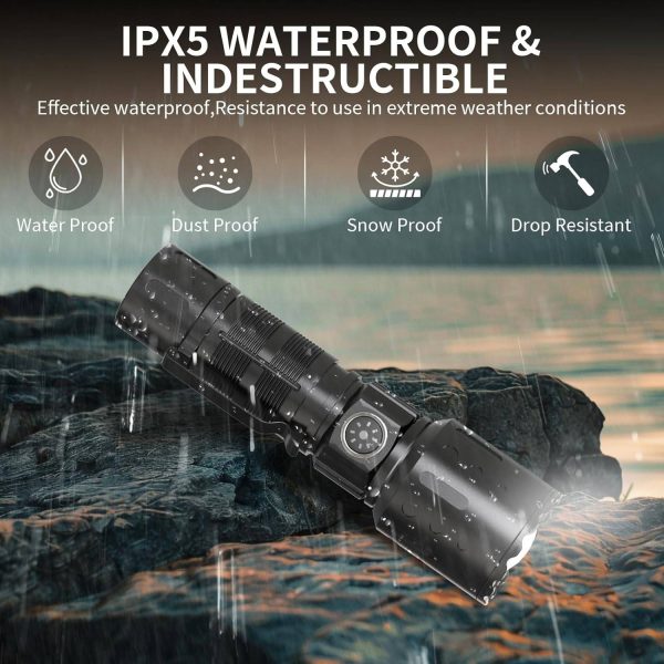 USB-C Rechargeable Flashlight – Waterproof & Zoomable