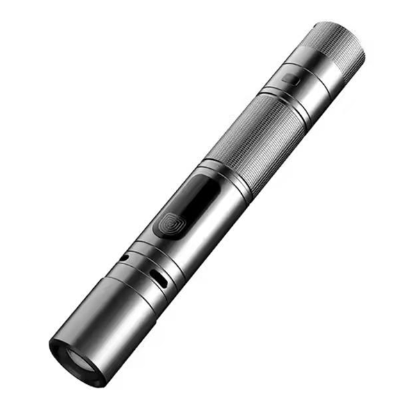 Rechargeable Tactical LED Flashlight w/ Arc Lighter & Alarm