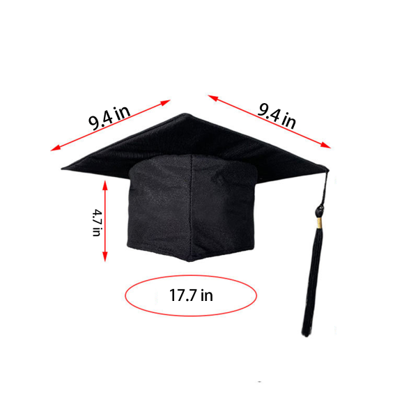 Polyester Kids' Mortar Board – Tassel & Custom Badge