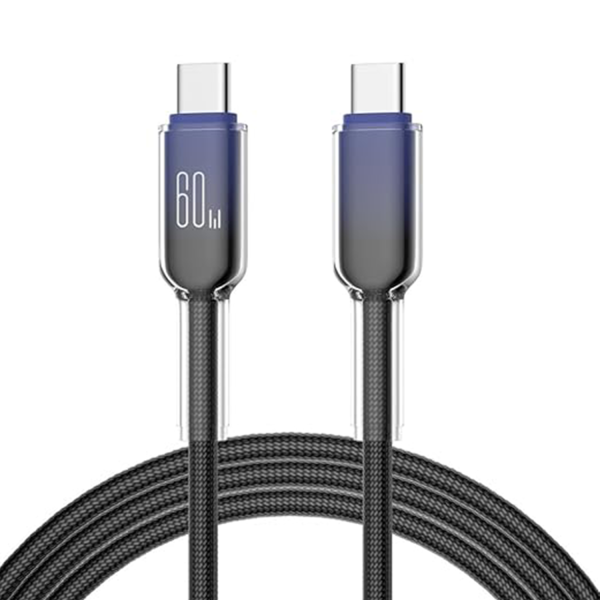 60W Fast Charging USB Type-C Cable – Ice Crystal Design