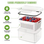 Portable Double-Layer Picnic Basket with Drain—Fridge Safe