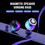 Portable Mini Bluetooth Speaker – Magnetic Base & RGB LED