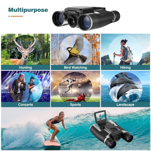 HD Multi-Function Outdoor Binoculars w/Night Vision & Camera