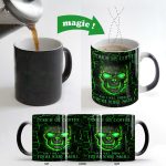 13oz Heat Sensitive Color Changing Ceramic Skull Design Mug