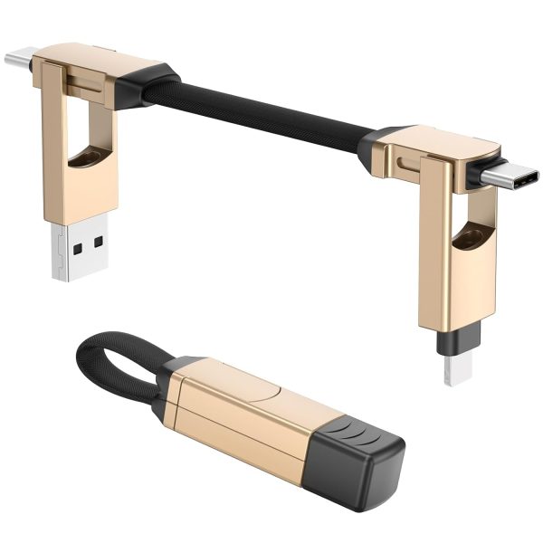 4-in-1 Magnetic Charging Cable Keychain for Phone