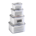 Portable Double-Layer Picnic Basket with Drain—Fridge Safe
