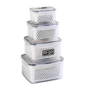 Portable Double-Layer Picnic Basket with Drain—Fridge Safe
