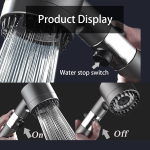 High Pressure Handheld Shower Head Kit w/ Wall Mount Bracket