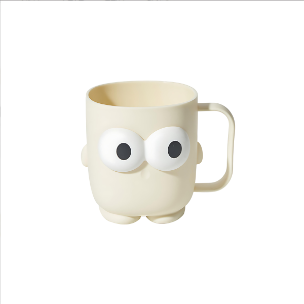 16oz Cute Big-eyed Household Mouthwash Cup with Handle