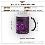 13oz Heat Sensitive Color Changing Ceramic Skull Design Mug