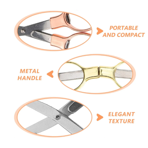 Mini Folding Scissors – Portable Multi-Tool w/ Metal Handle