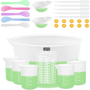 Easy-Clean Silicone Measuring Cup with Stirring Rod