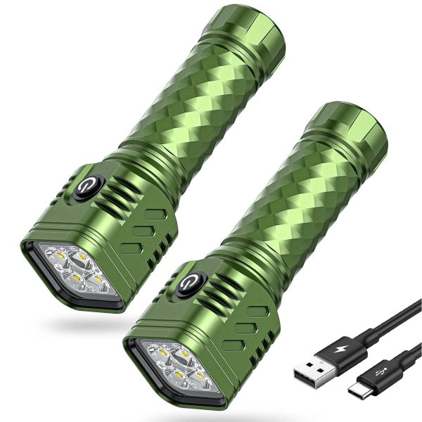 USB Rechargeable Aluminum Flashlight – 3 Modes & Safe