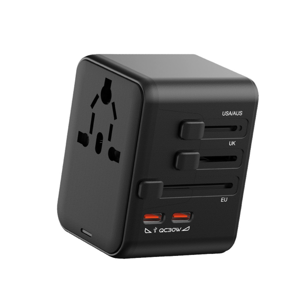 Universal GaN Fast Charging Travel Adapter–Worldwide Use