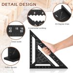 7 Inch Aluminum Triangle Ruler-Metric & Imperial Scale