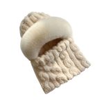 Windproof Plush Hat w/ Winter Neck Scarf Warmer