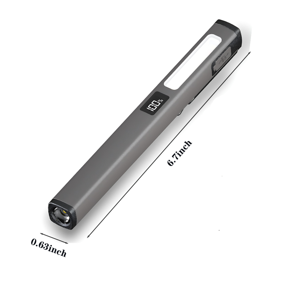 USB Rechargeable Pen Flashlight w/ Clip – Multi-Use Design