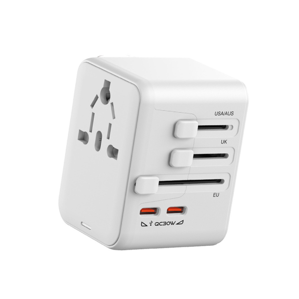 Universal GaN Fast Charging Travel Adapter–Worldwide Use